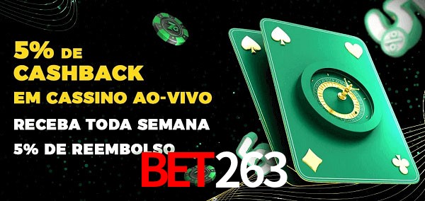 Promoções do cassino ao Vivo BET263